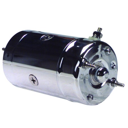 Wai Global Starter, STRHI DD CHROME, 12 Volt, CCW, 10Tooth Pinion 18300CN